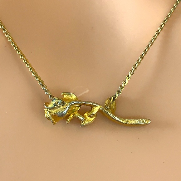 Napier Long Stemmed Rose Necklace - Picture 3 of 5